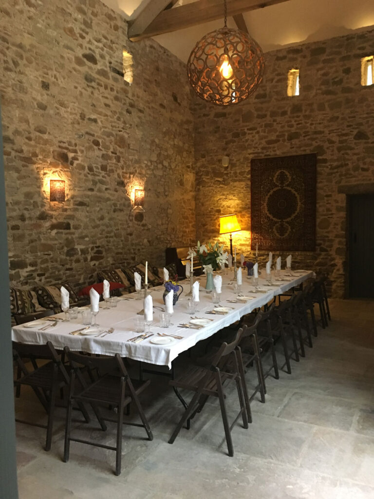 The Back Lodge holiday let dining area, the Gathering Edale